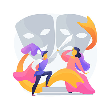Theatre premiere night vector concept metaphor
